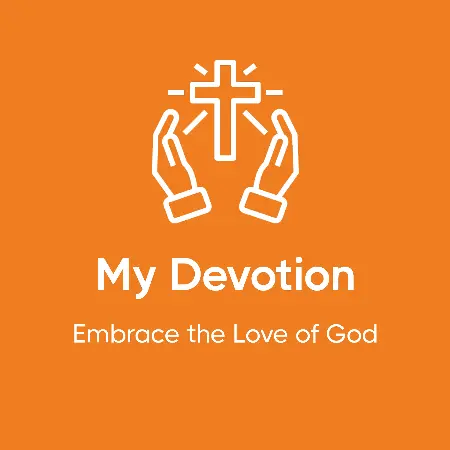 Churchy Codes Company Limited My Devotion Embrace The Love Of God My Devotion Logo On Orange